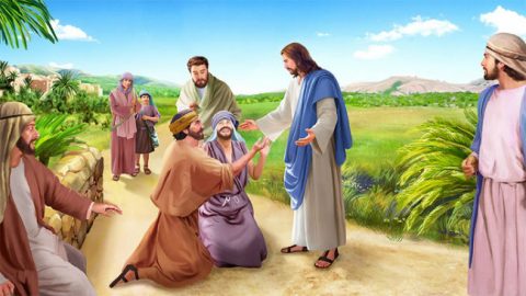 Jesus heals two blind men