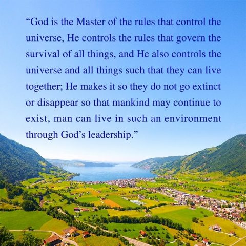 God is the Master of the rules that control the universe