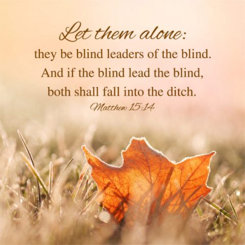 Let them alone they be blind leaders of the blind