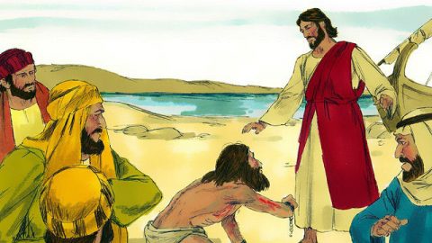 Demons Cast into Pigs - Bible Story