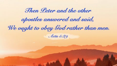 Acts 5:29 - Obey God
