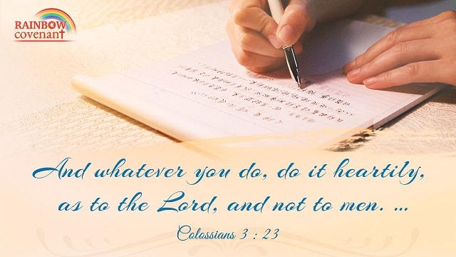 Bible Verses—Do it Heartily, as to the Lord