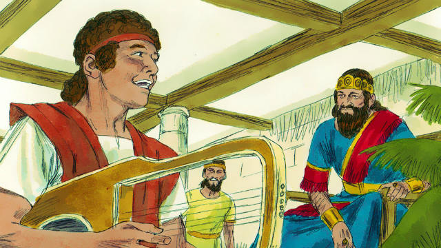 David Played the Harp for Saul - Bible Story