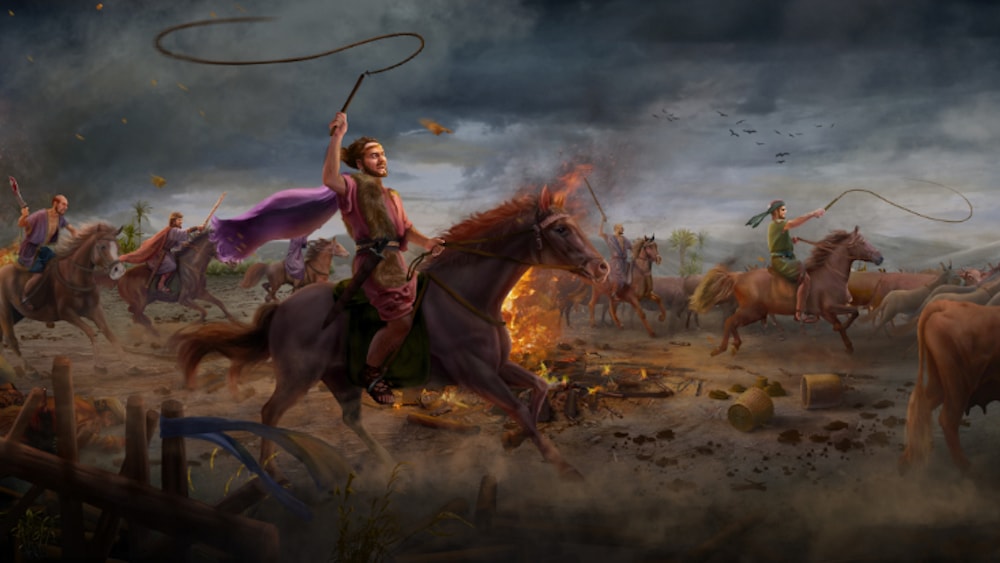 Satan Tempts Job for the First Time