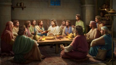 Jesus Eats Bread and Explains the Scriptures After His Resurrection and the Disciples Give Jesus Broiled Fish to Eat